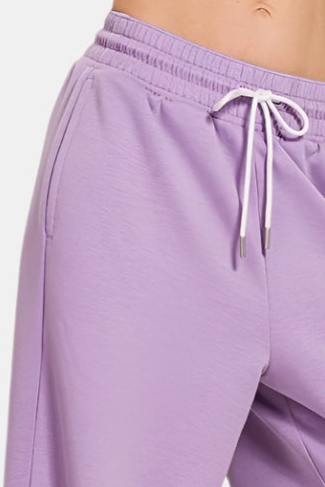 Scuba Drawstring Pants / LAVENDER