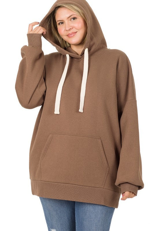 Plus Oversized Hoodie Longline Sweatshirt