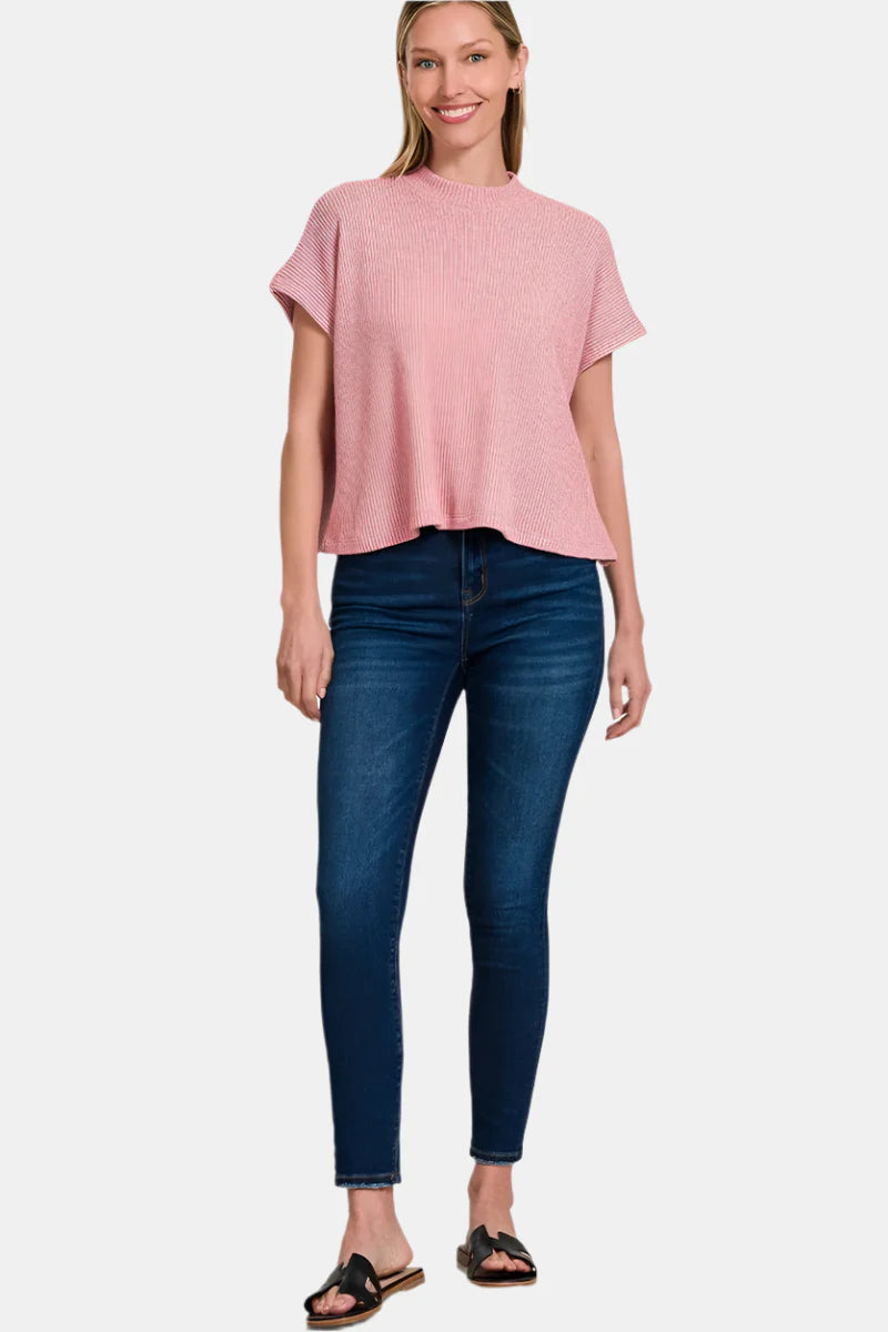 Sweater Boxy Top & Long Pants Set / CLASSIC BLUE