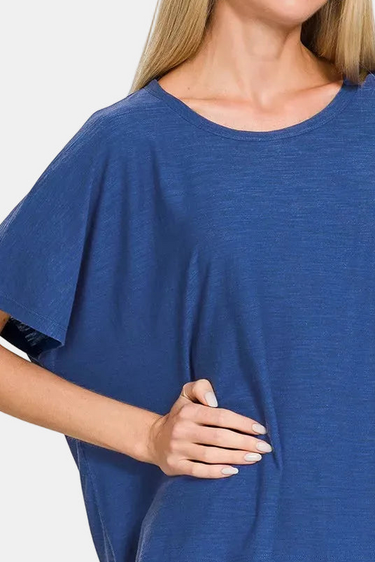 Slub Box Tee / LT NAVY