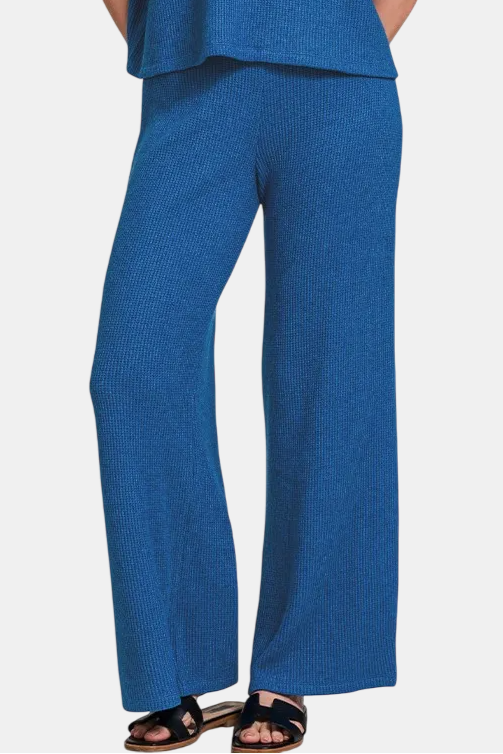 Sweater Boxy Top & Long Pants Set / CLASSIC BLUE