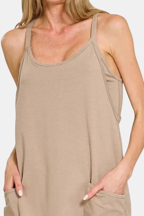 Mini Dress with Built-in Romper Liner / ASH MOCHA