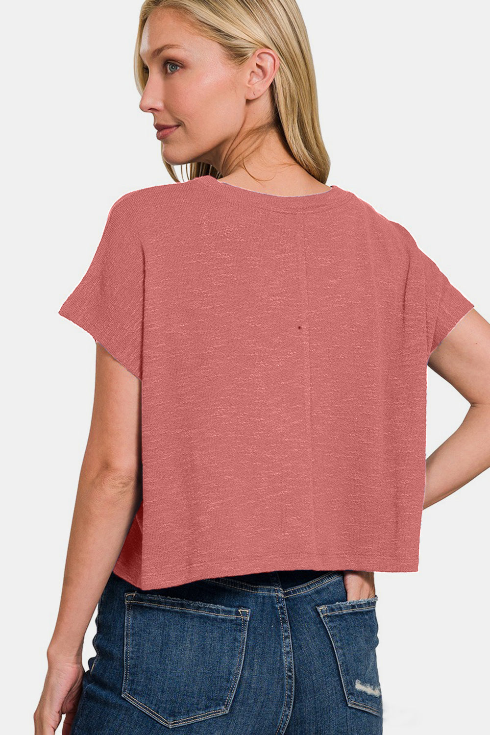 Knit Round Neck Cropped Top / WINTER ROSE