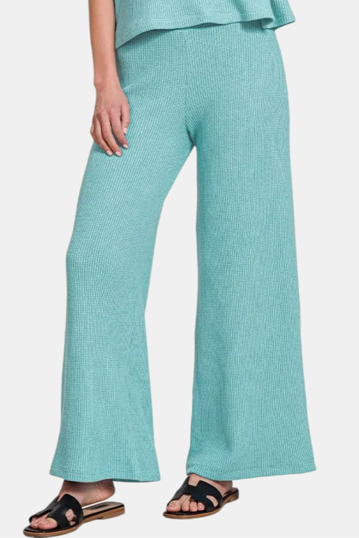 Sweater Boxy Top & Long Pants Set / DUSTY TEAL