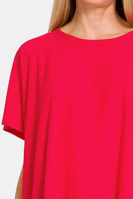 Slub Box Tee / RUBY