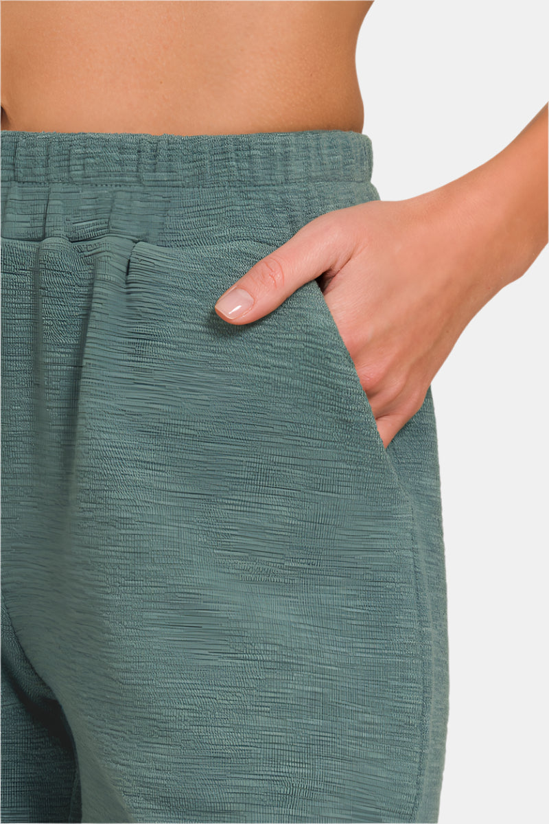 Cotton Slub Short Pants / LT NAVY