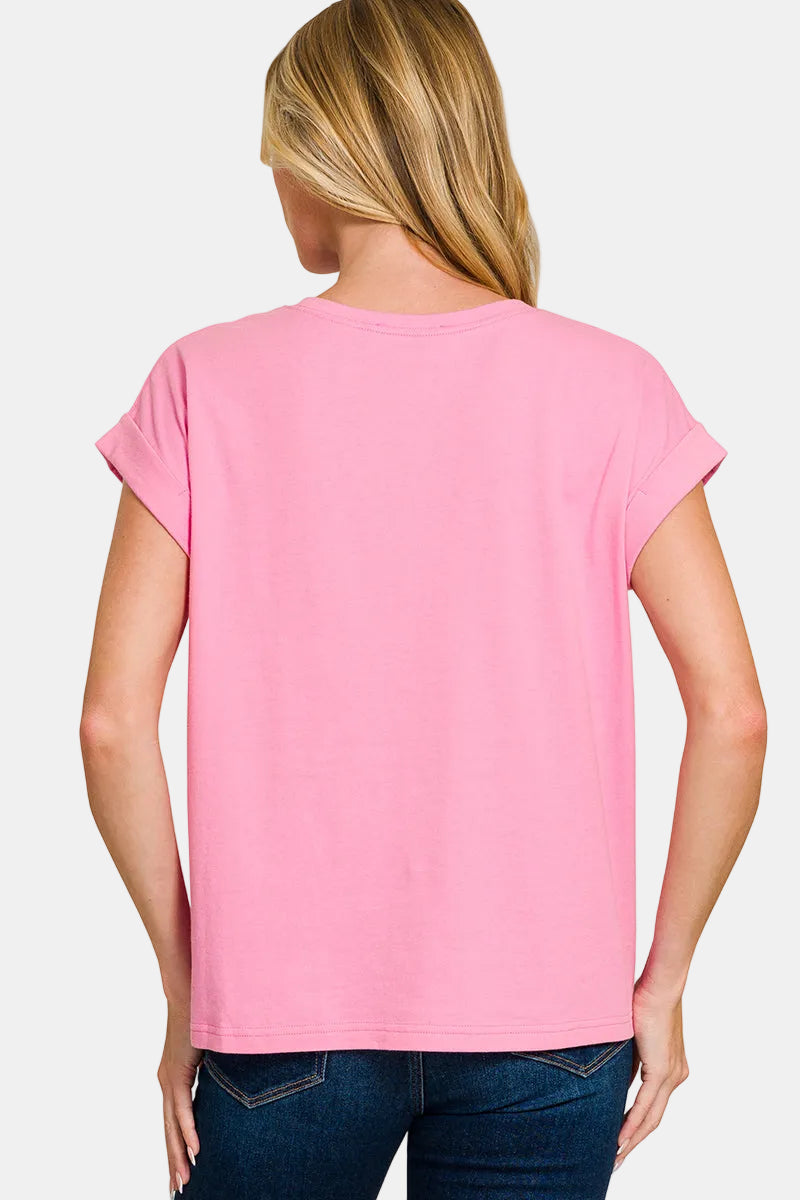 American Flag Tee / WHITE