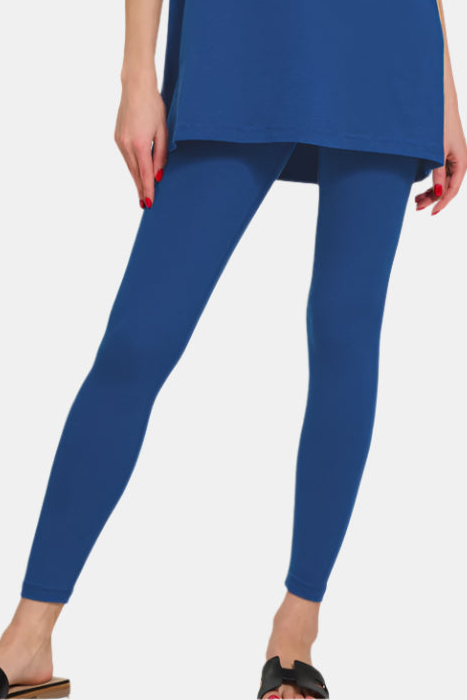 Cotton Round Neck Top & Legging Set / LT NAVY