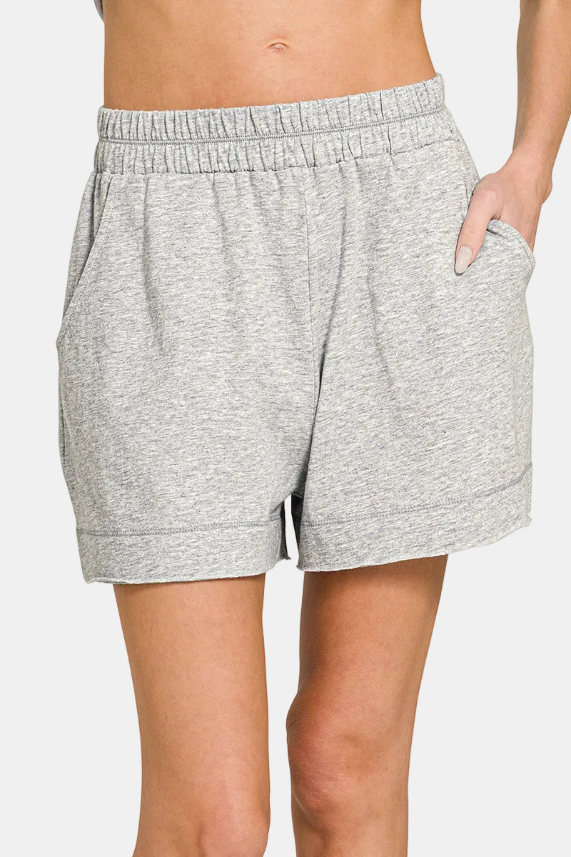 Exposed Seam Boxy Top & Shorts Set / H K GREEN