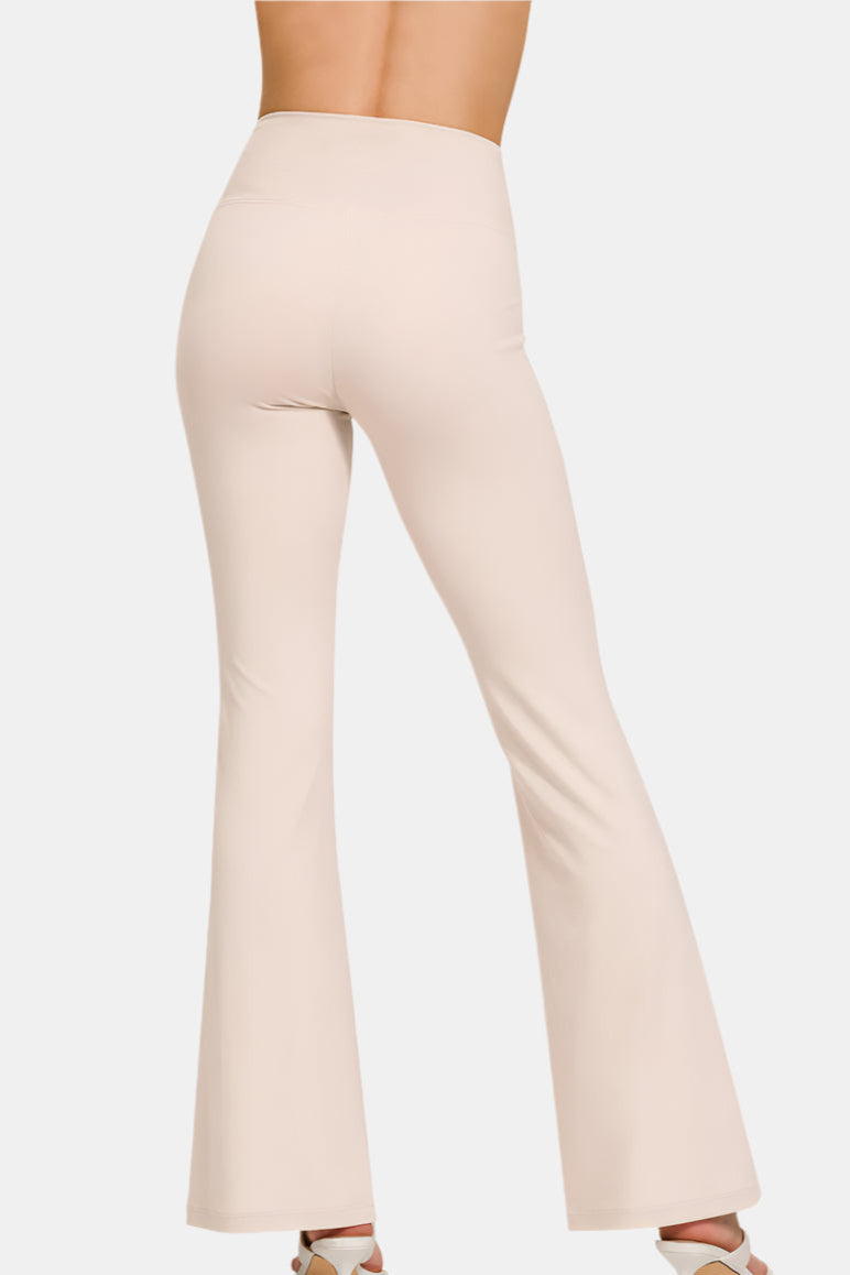 Buttery Soft Flare Leg High Waist Yoga Pants / CLASSIC BLUE