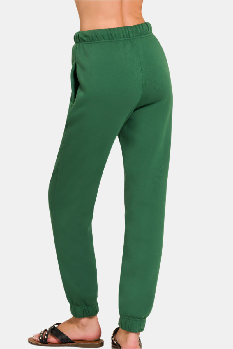 Fleece Jogger Sweatpants With Pockets / BLUE GREY