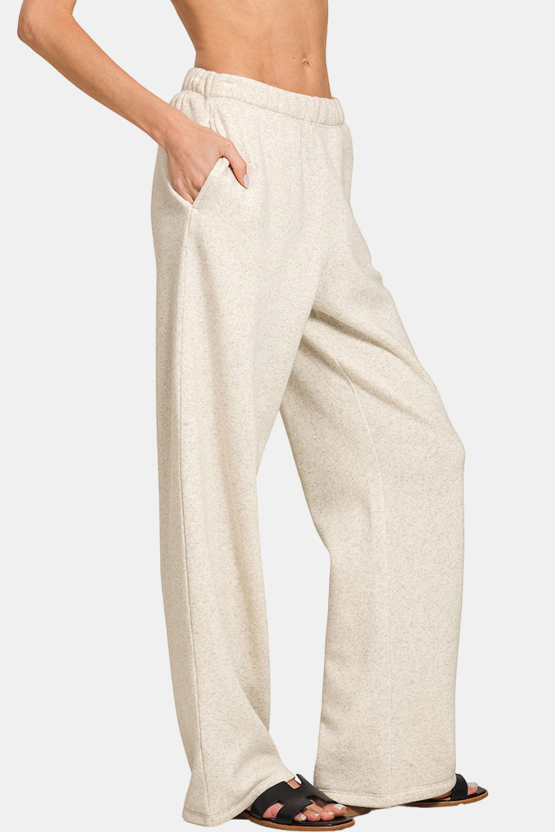 Fleece Sweatpants with Pockets / ASH MOCHA