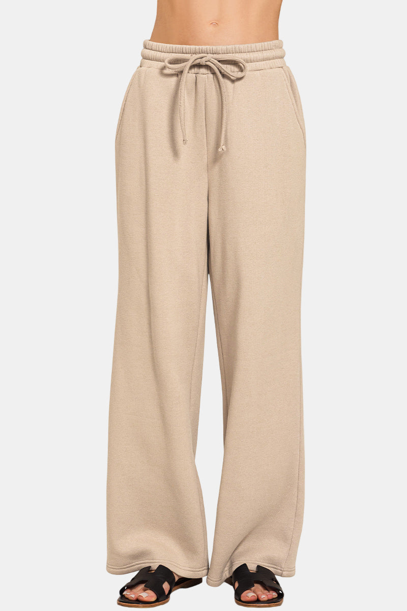 Fleece Long Sleeve Pullover & Sweatpants Set / BLACK