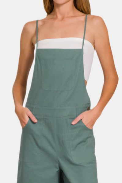 Woven Spaghetti Strap Overalls / ASH JADE