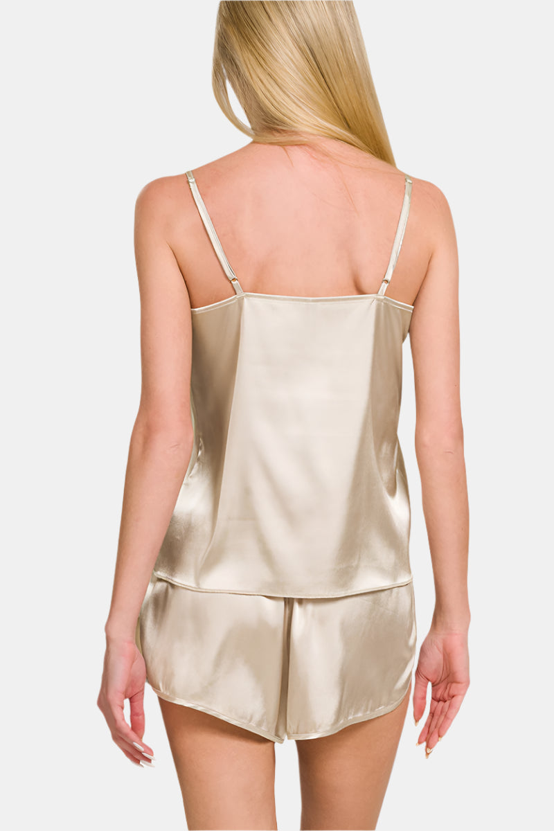 Satin Cami & Short 2 Piece Set / BRUSH