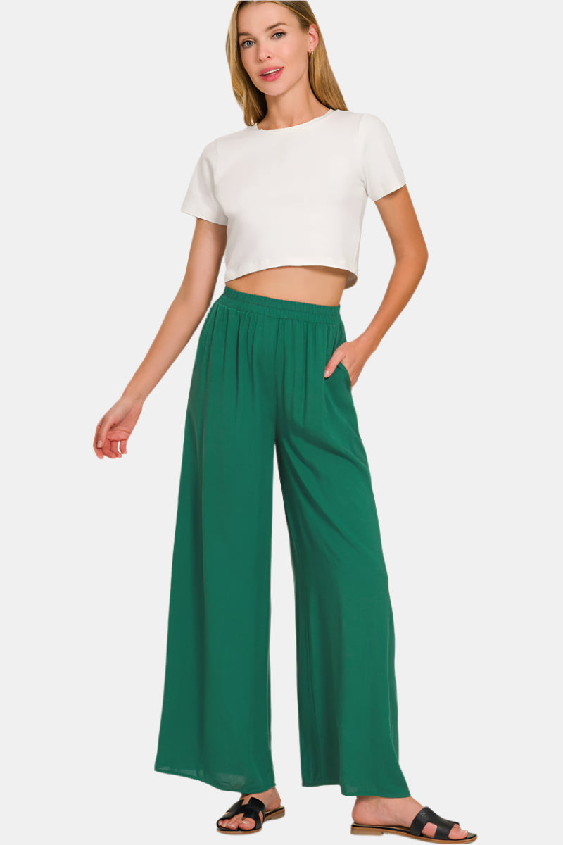 Woven Short Sleeve & Long Pants Set / ASH MOCHA