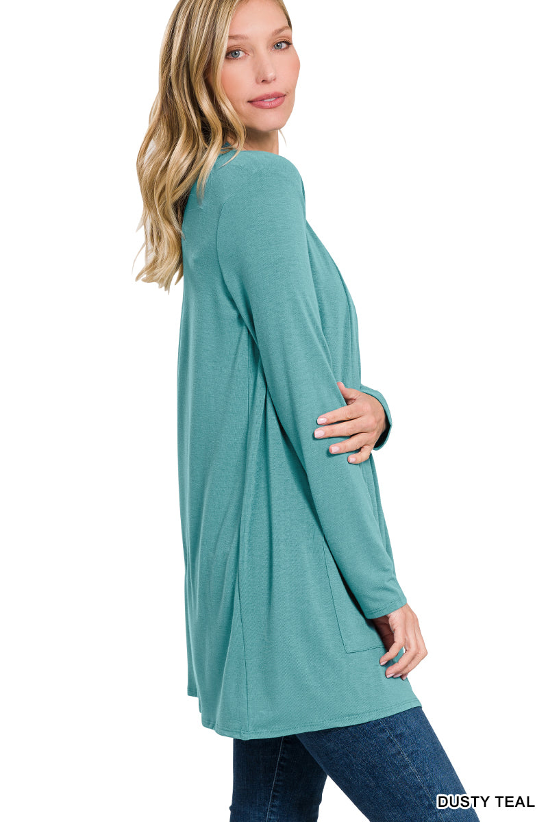Slouchy Pocket Open Cardigan