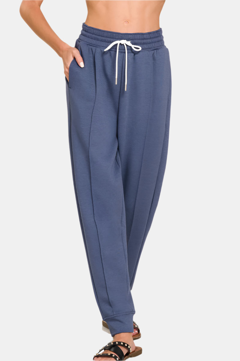 Scuba Sweatpants with Pockets / BLUE INDIGO