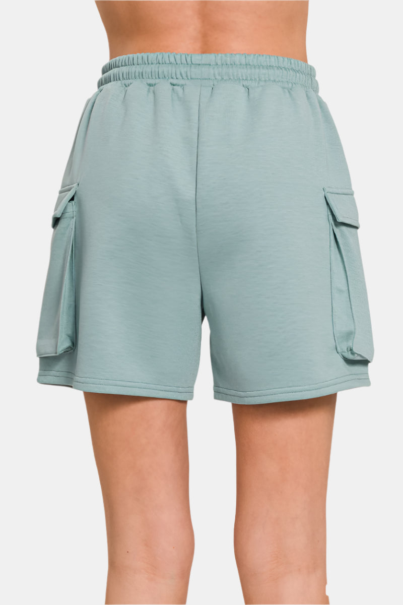 Scuba Thigh Pocket Shorts / DK FOREST