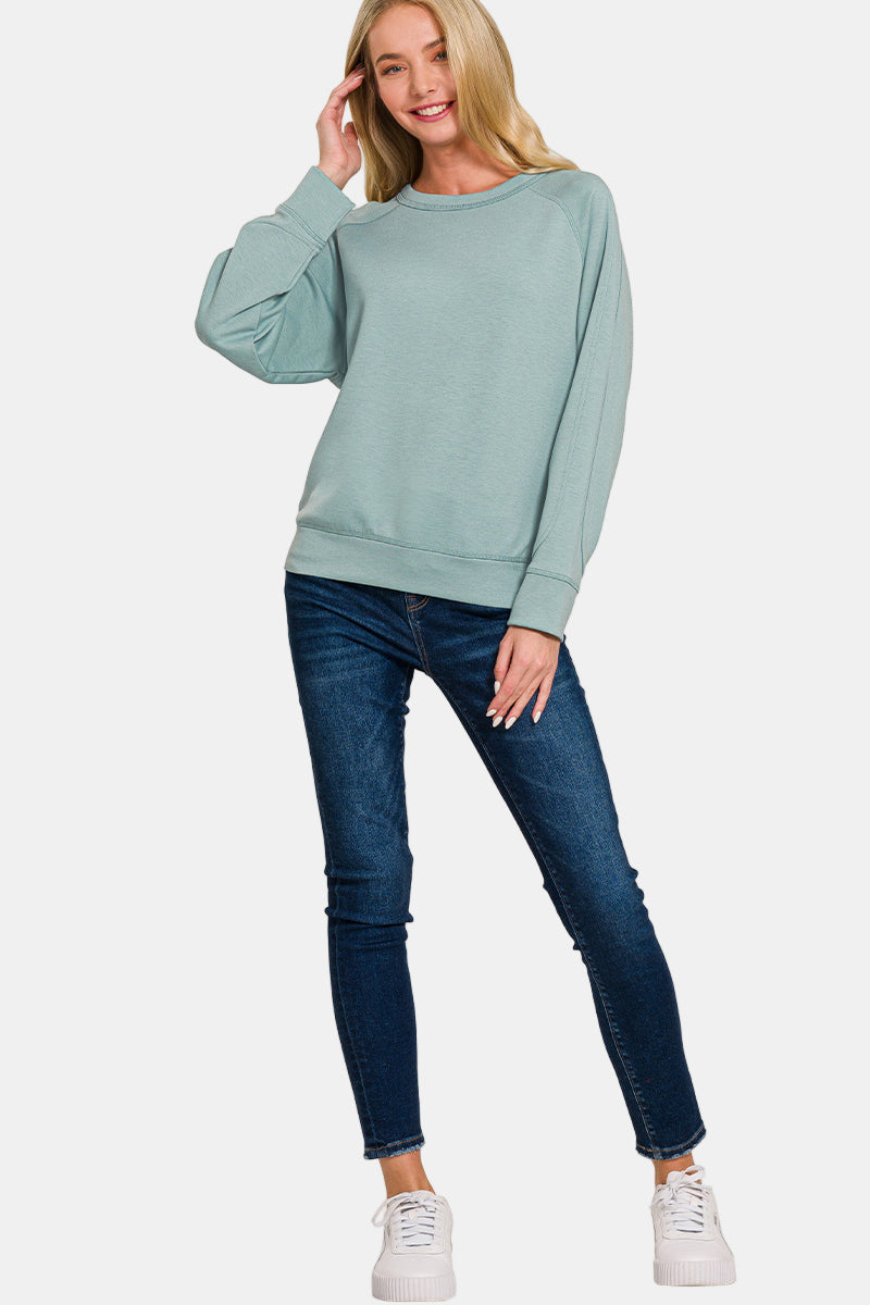 Soft Scuba Crewneck Sweatshirt / COCOA