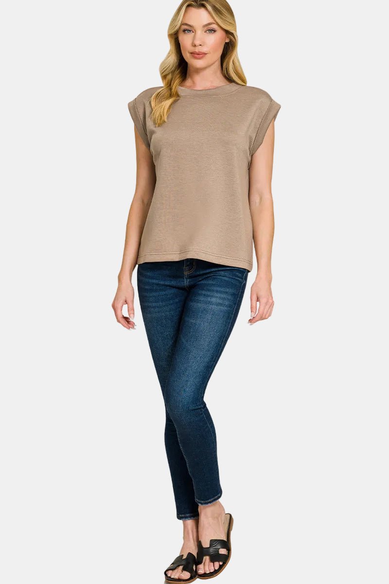 Scuba Sleeveless Top / H GREY