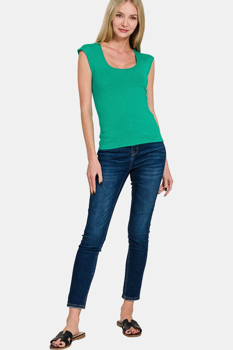 Double Layered Sleeveless Top / H GREY