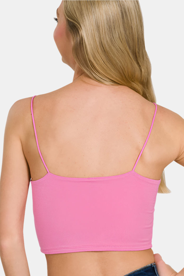 Double Layered Spaghetti Bra Cami / K GREEN