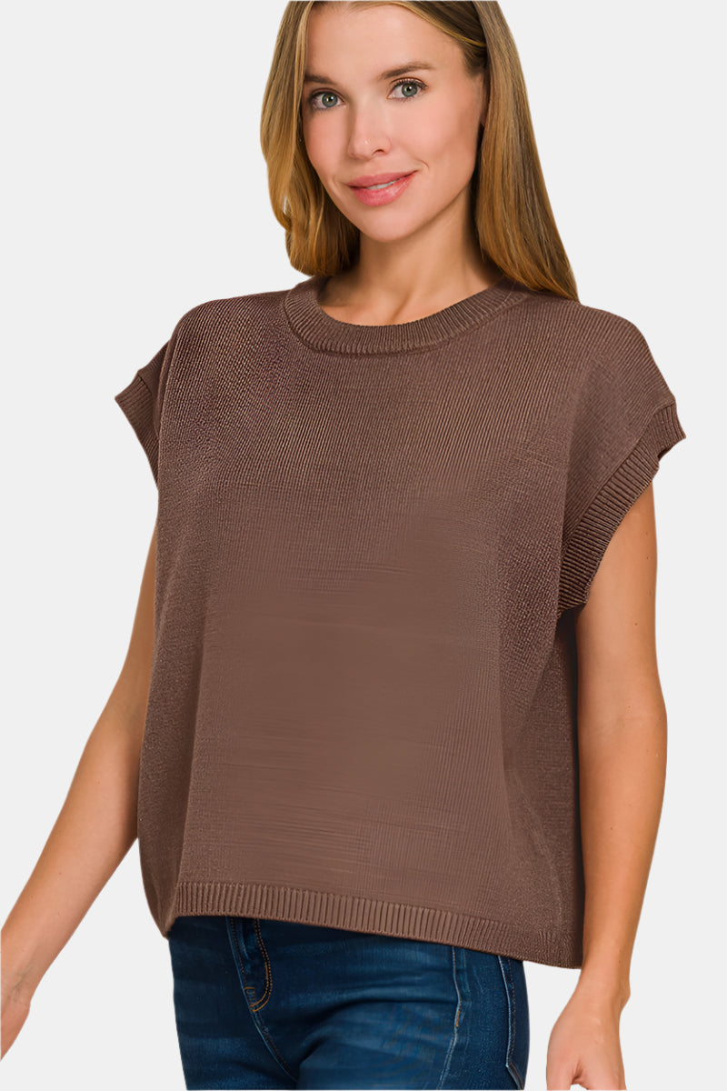 Viscose Sweater Vest / BROWN