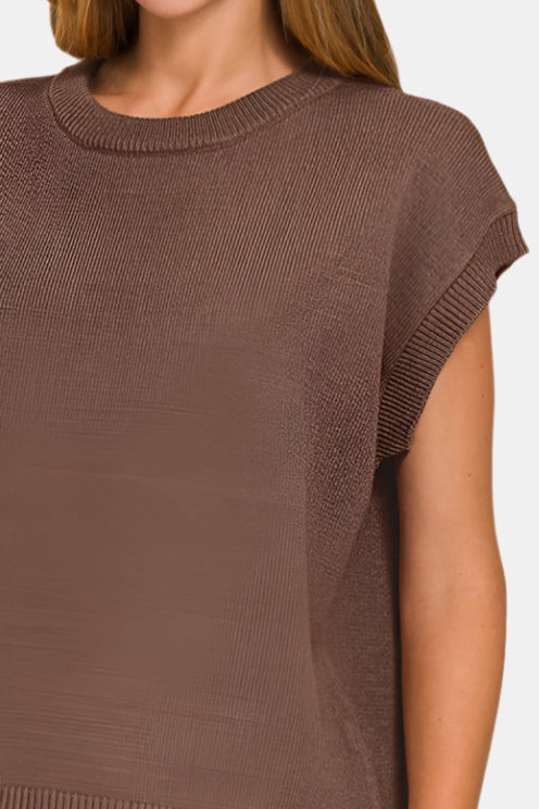 Viscose Sweater Vest / BROWN