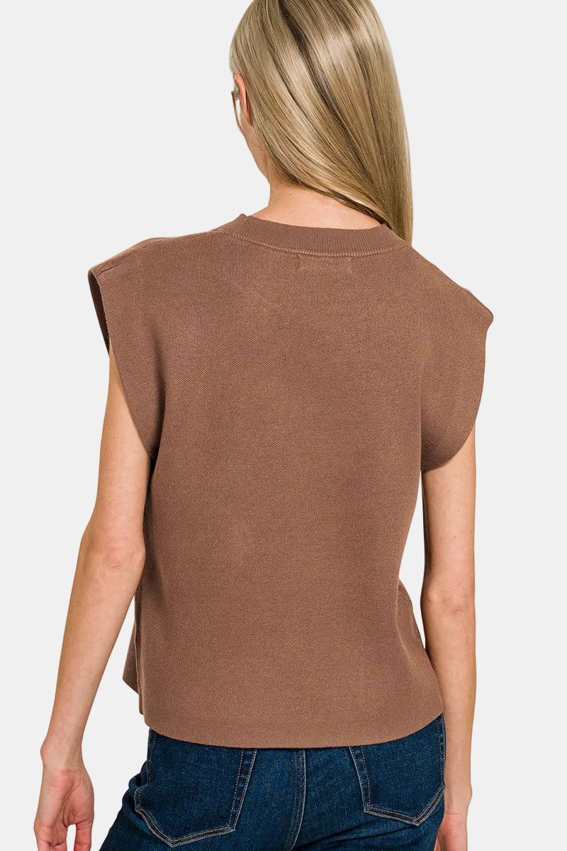 Viscose Sweater Vest / BLACK