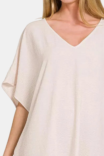 Woven Airflow Tie Side Cover Up / SAND BEIGE