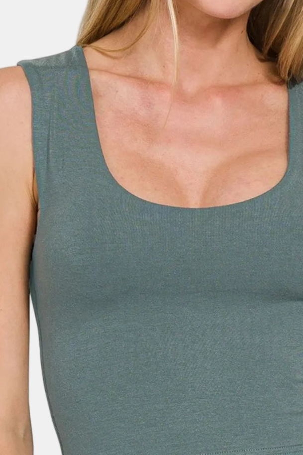 Double Layered Cropped Tank Top / ASH JADE