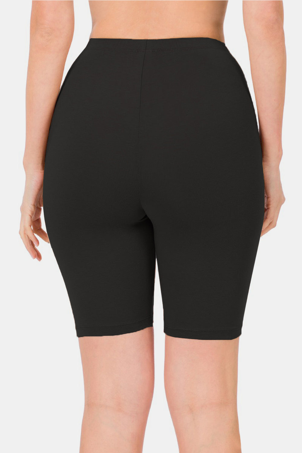 Premium Cotton Biker Shorts / BLACK