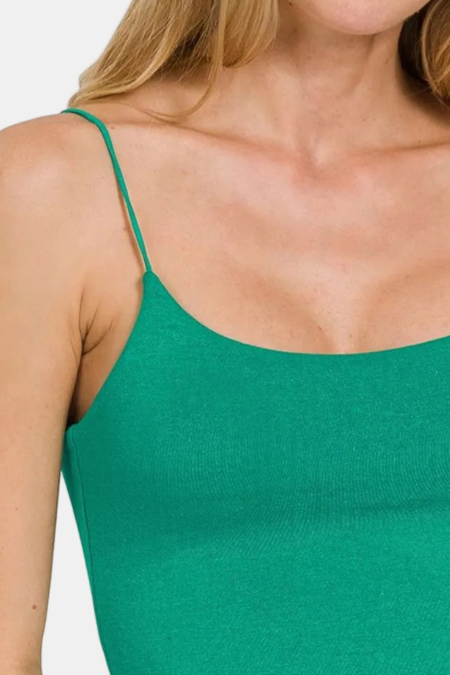 Double Layered Spaghetti Bra Cami / K GREEN