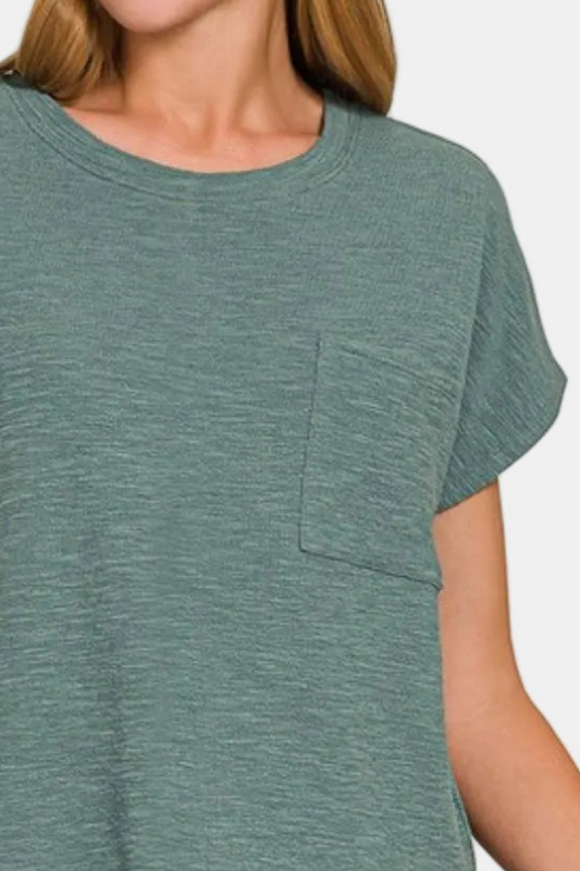 Slub Relaxed Crop Top / ASH JADE