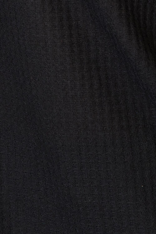 Brushed Waffle V-Neck Button Detail Sweater