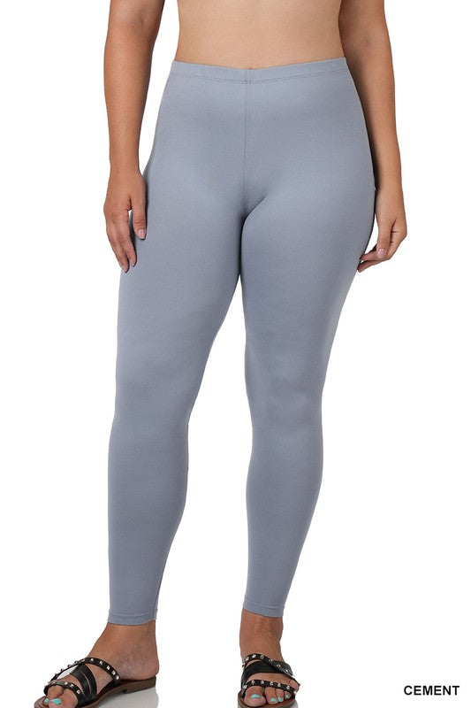 Zenana Plus Brushed DTY Microfiber Full Length Leggings