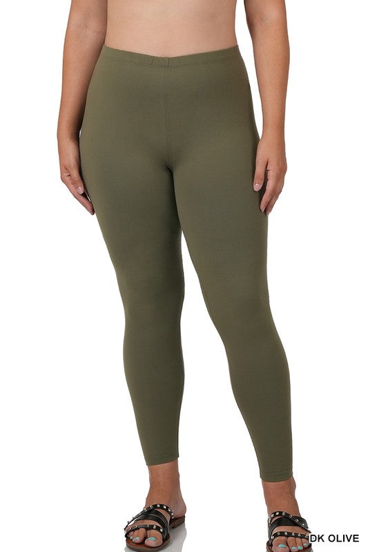 Zenana Plus Brushed DTY Microfiber Full Length Leggings