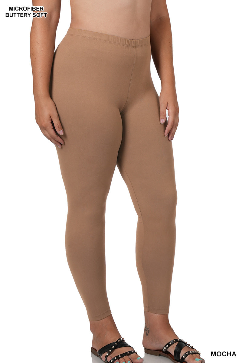 Zenana Plus Brushed DTY Microfiber Full Length Leggings