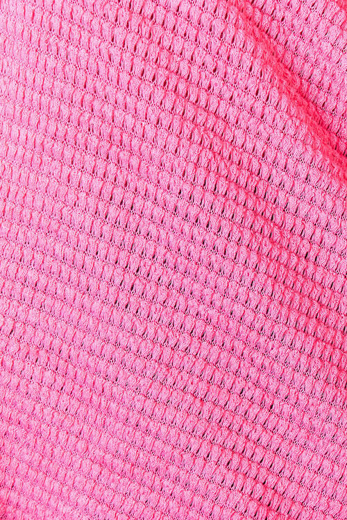 3/4 Sleeve V-Neck Hi-Low Hem Jacquard Sweater