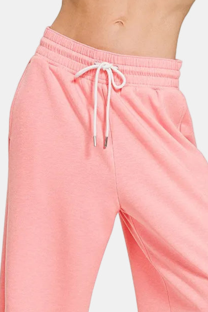 Scuba Drawstring Pants / DK PINK