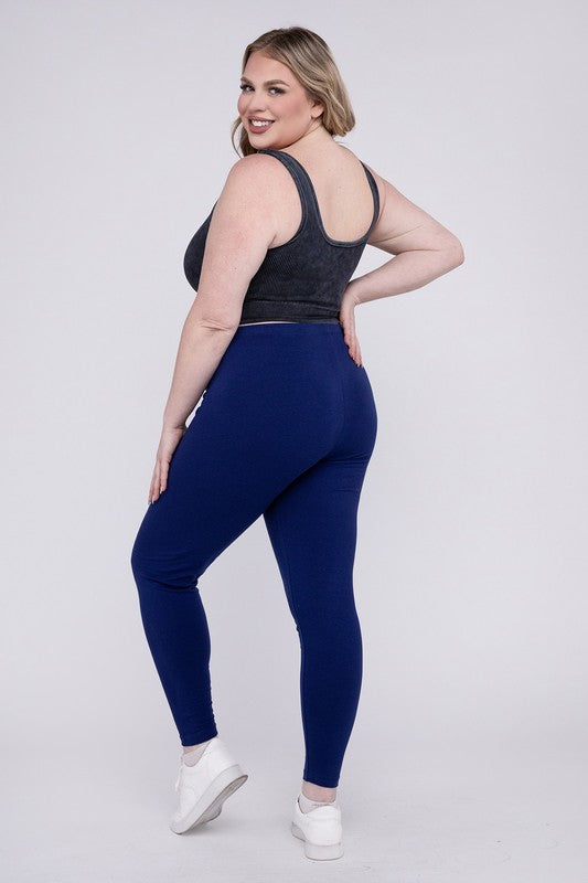 Plus Premium Cotton Full Length Leggings