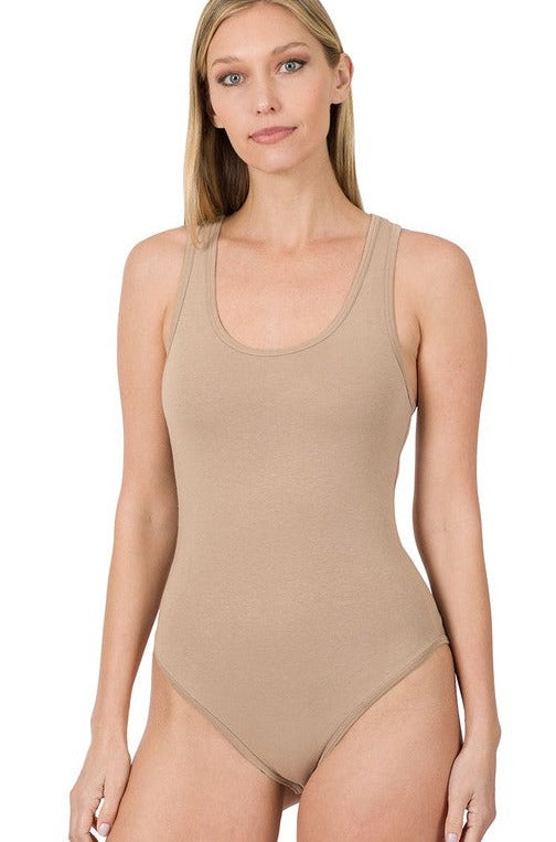 Premium Cotton Racer Back Tank Bodysuit