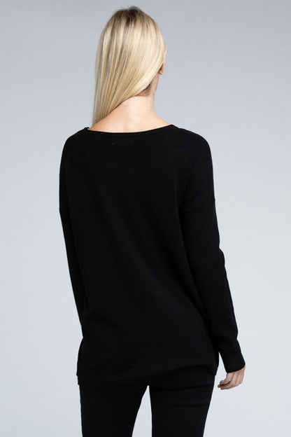 Viscose Front Pocket Sweater