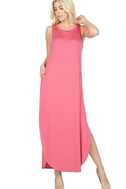 Viscose Sleeveless Maxi Dress