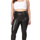 Plus High Rise Faux Leather Legging