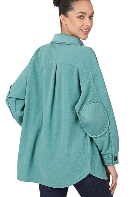 Oversized Basic Fleece Shacket