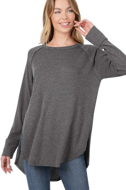 Baby Waffle Raglan Sleeve Top