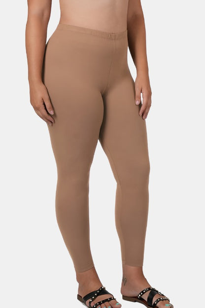 Plus Brushed DTY Microfiber Full-Length Leggings