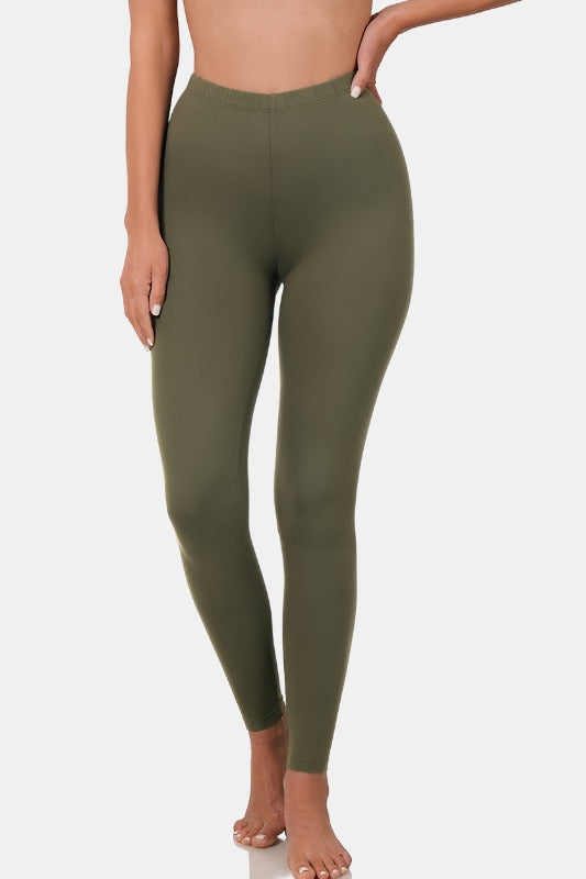 Brushed DTY Microfiber Full-Length Leggings